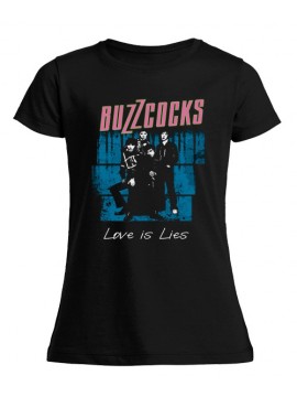 THE BUZZCOCKS LOVE IS LIES  Camiseta Chica